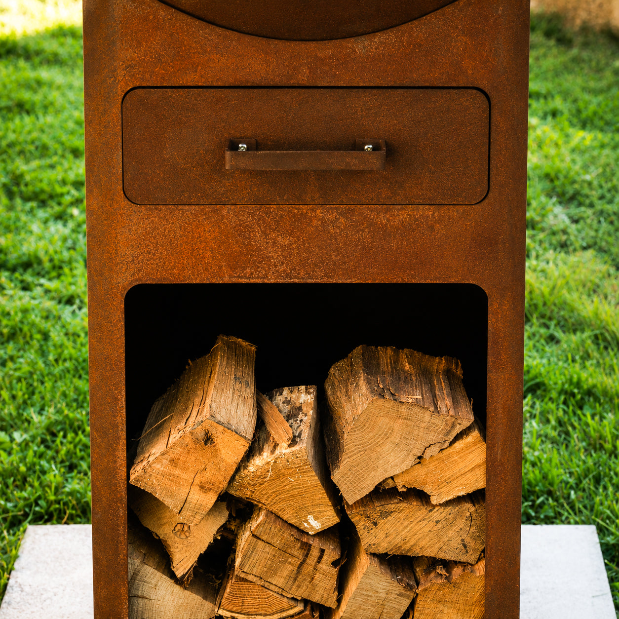 Brasero-plancha VARNEA Signature 85 en acier Corten — vue 3