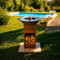 Brasero-plancha VARNEA Origine 75 en acier Corten
