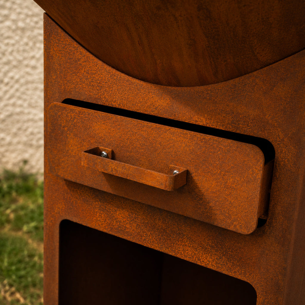 Brasero-plancha VARNEA Grand 95 en acier Corten — vue 4