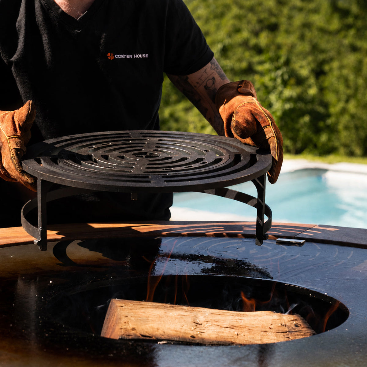 VARNEA Grille de cuisson multifonctions — acier