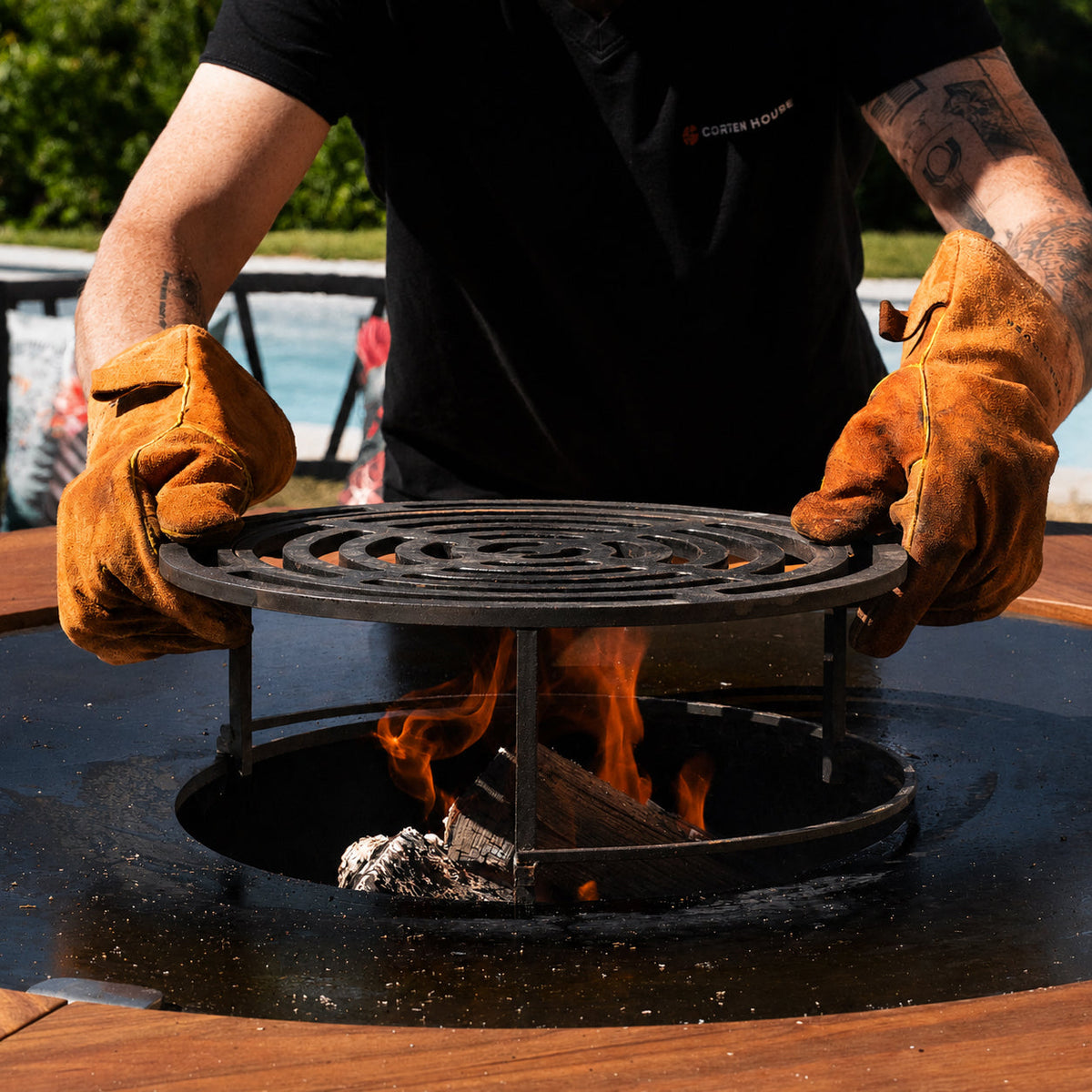 VARNEA Grille de cuisson multifonctions — acier